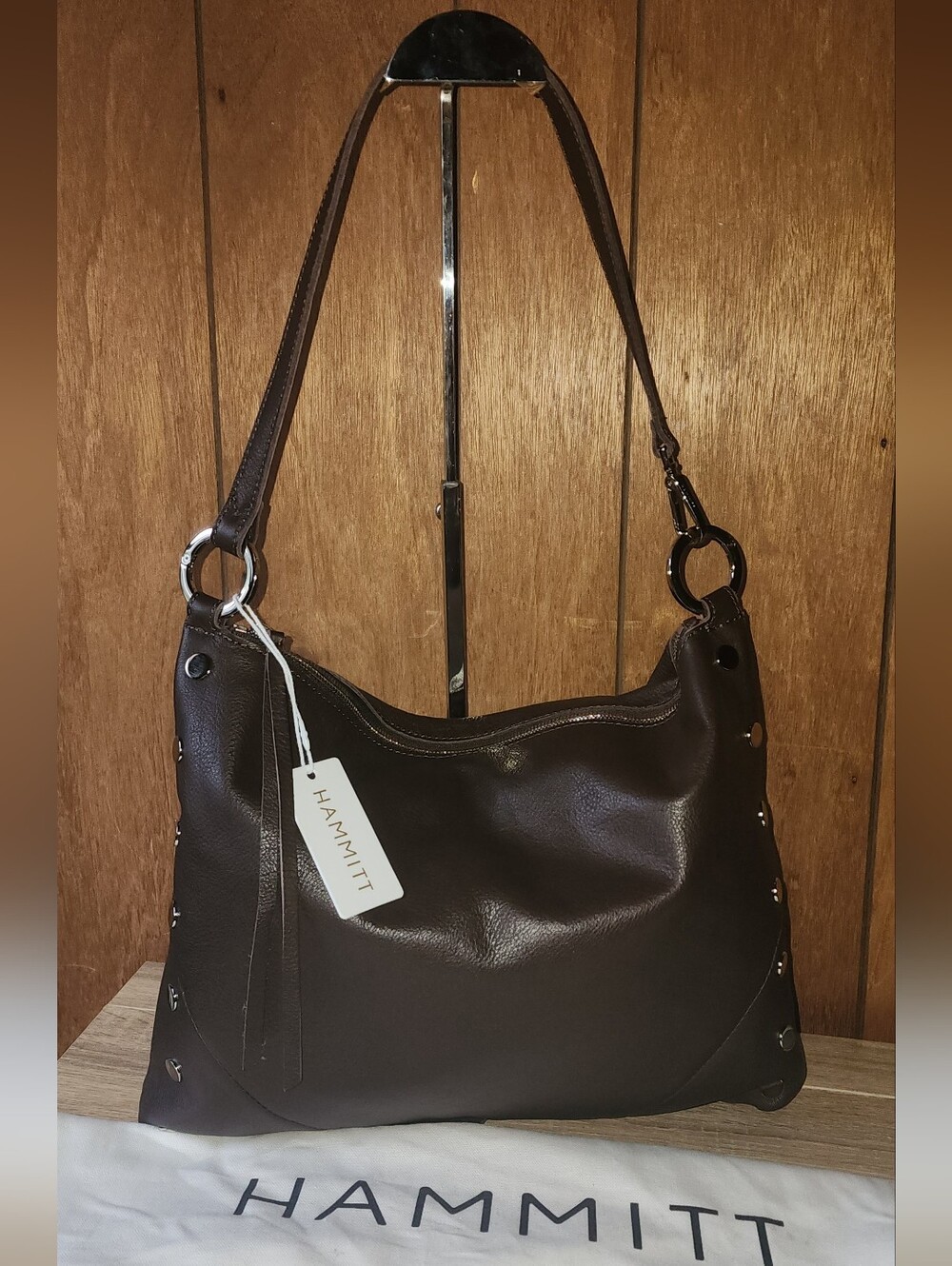NWT Hammitt Kyle Large Zip Studded Shoulder Bag - Picture 2 of 9